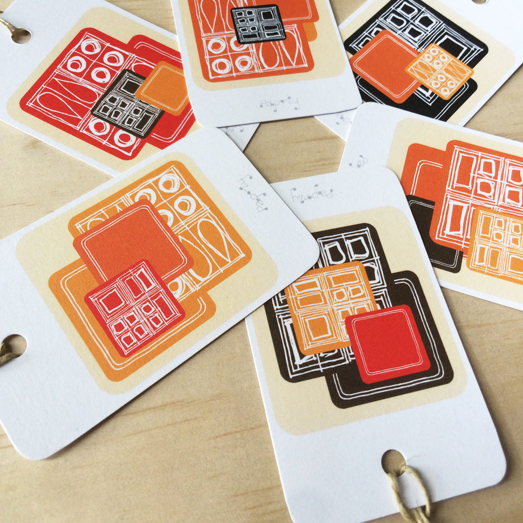Mid Century Mod 6 Gift Tags