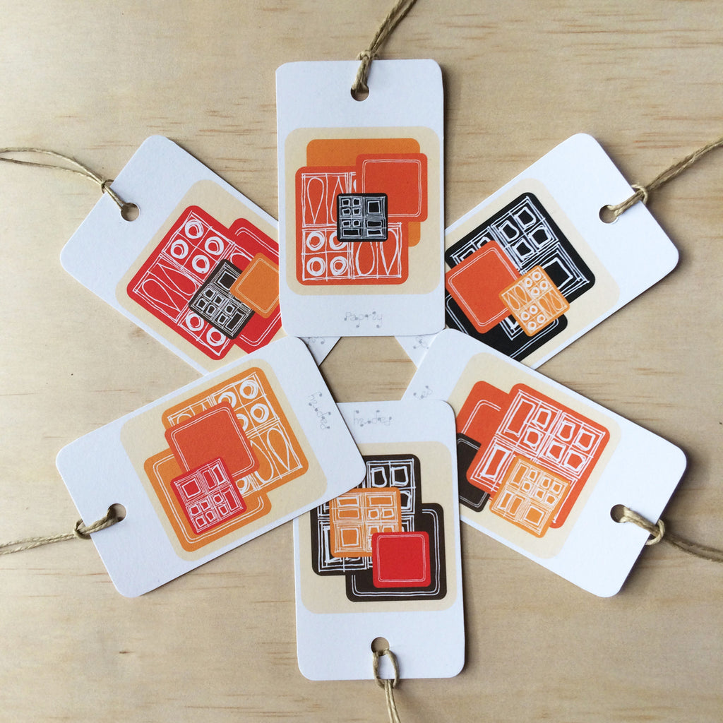 Mid Century Mod 6 Gift Tags