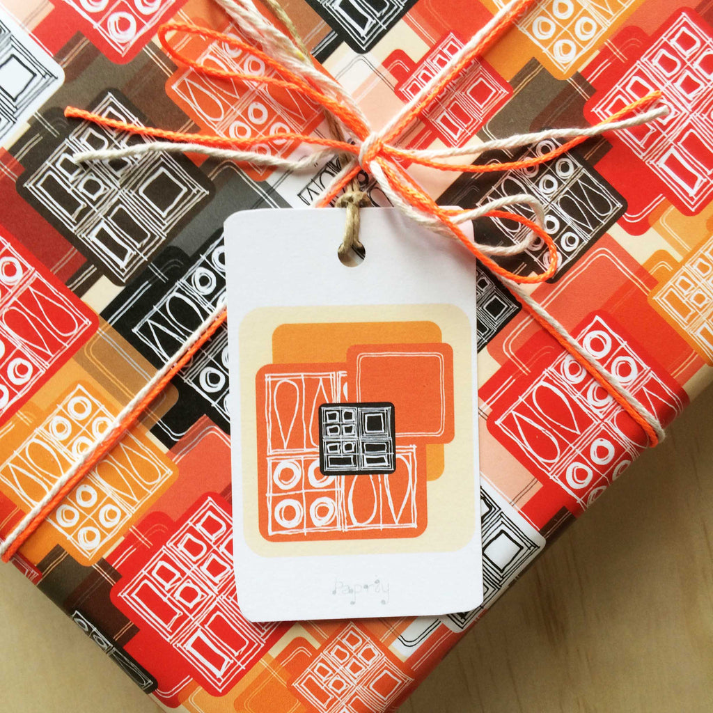 Mid Century Mod 6 Gift Tags