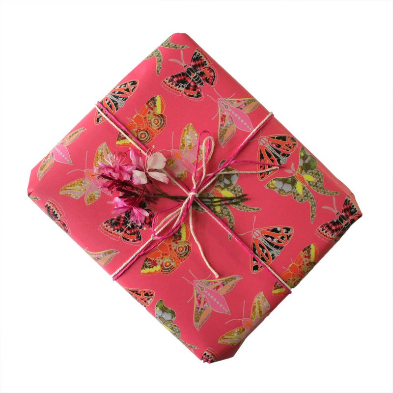 Winter Moth Pink Gift Wrapping Paper