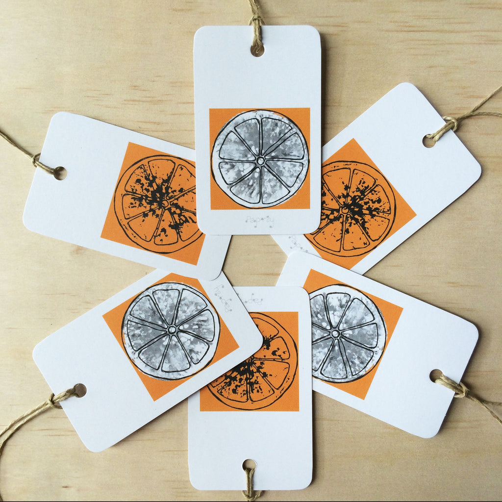 Oranges 6 Gift Tags