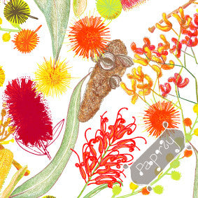 Botanicals White Gift Wrapping Paper