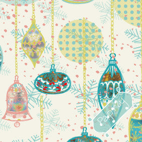 Retro Christmas Baubles Gift Wrapping Paper