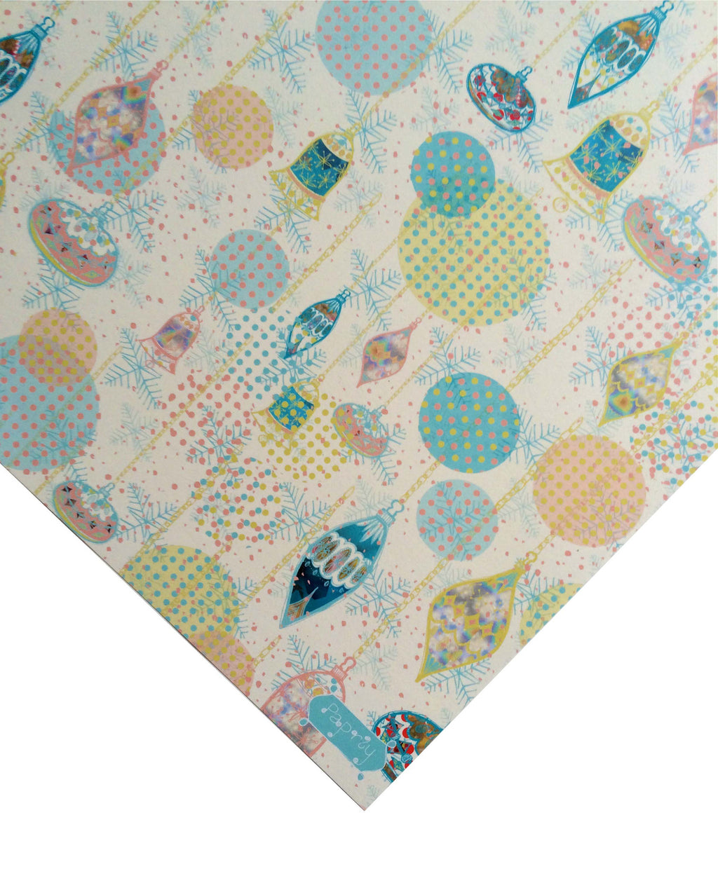 Retro Christmas Baubles Gift Wrapping Paper