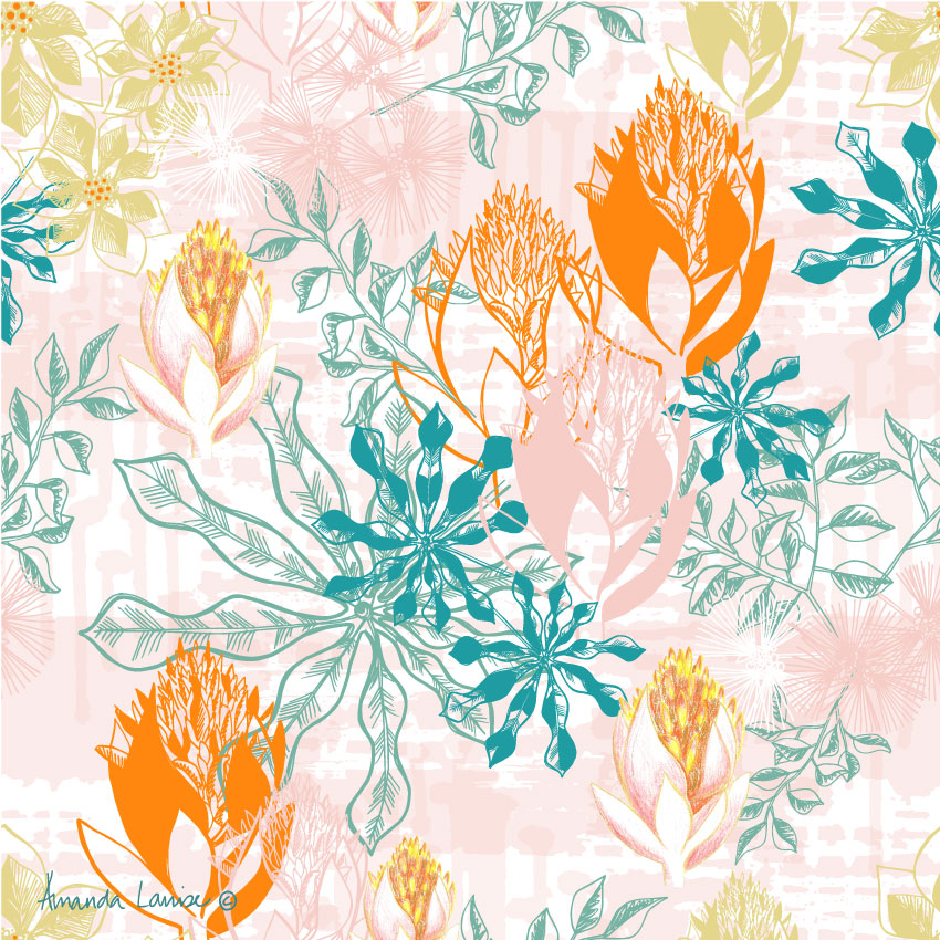 Tropical Bromeliad Wrapping Paper