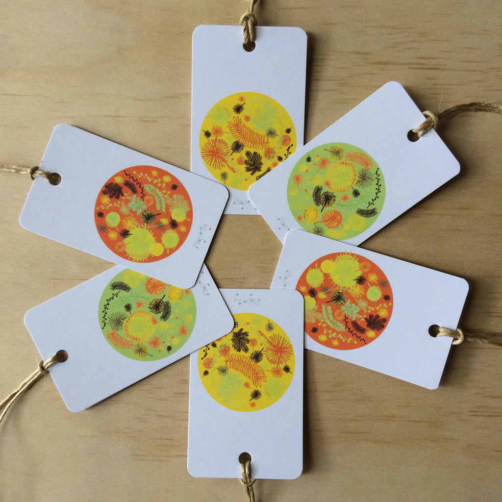 Wattle 6 Gift Tags