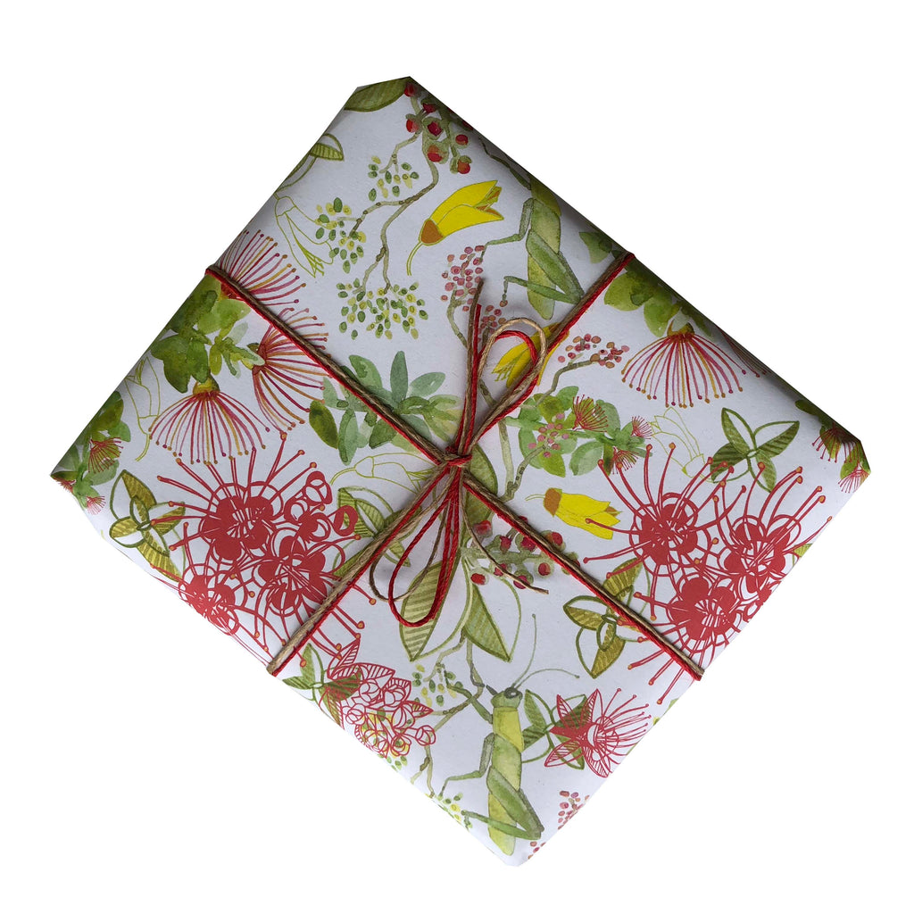 Christmas Floral Gift Wrapping Paper