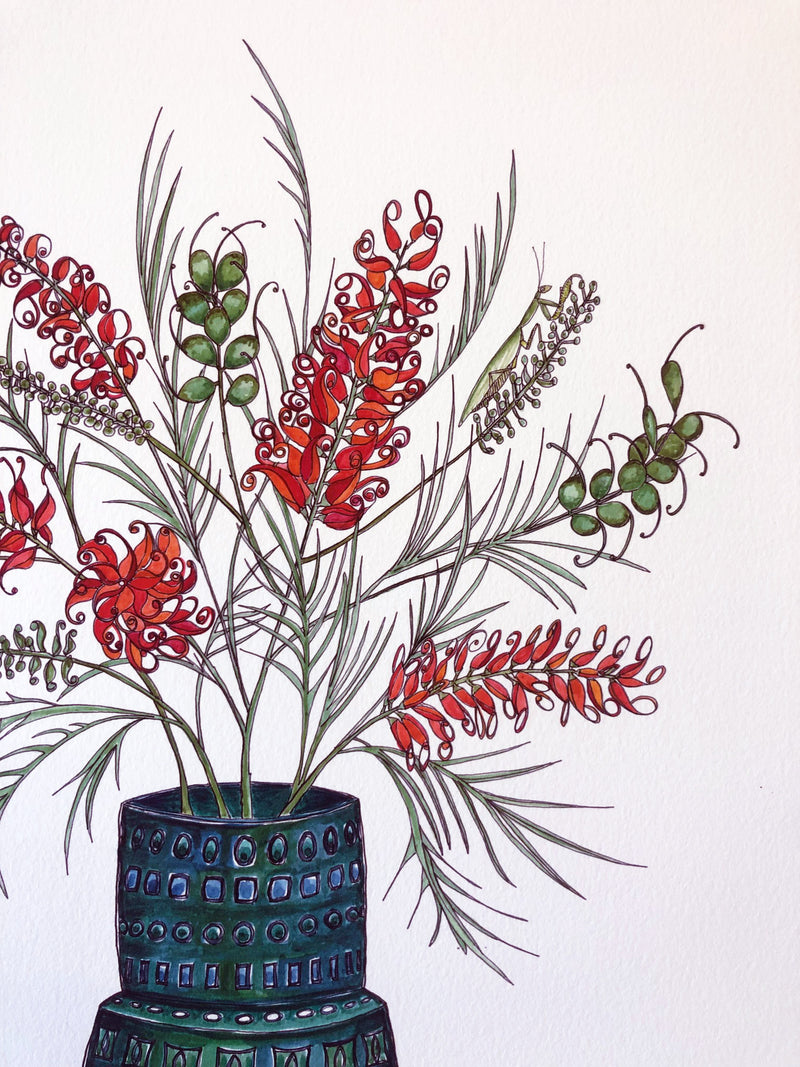 Grevillea Vase Print