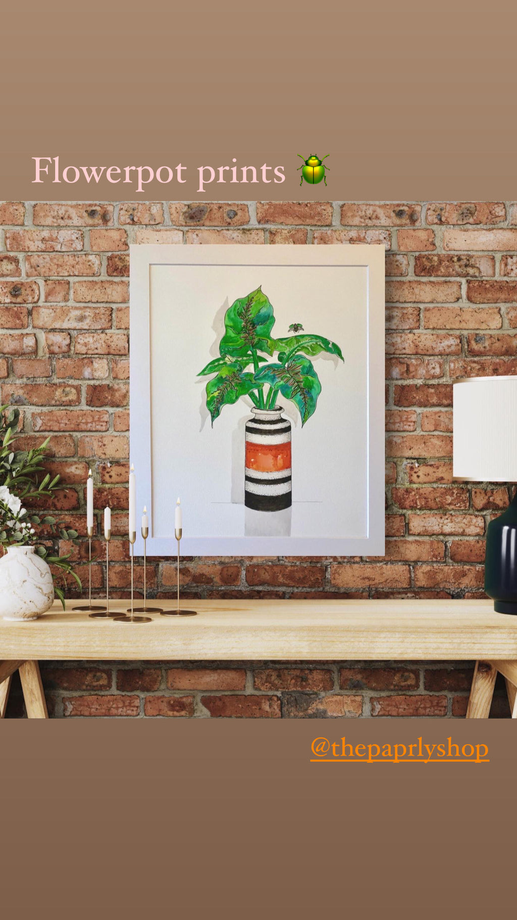 Calla Leaf Pot Print