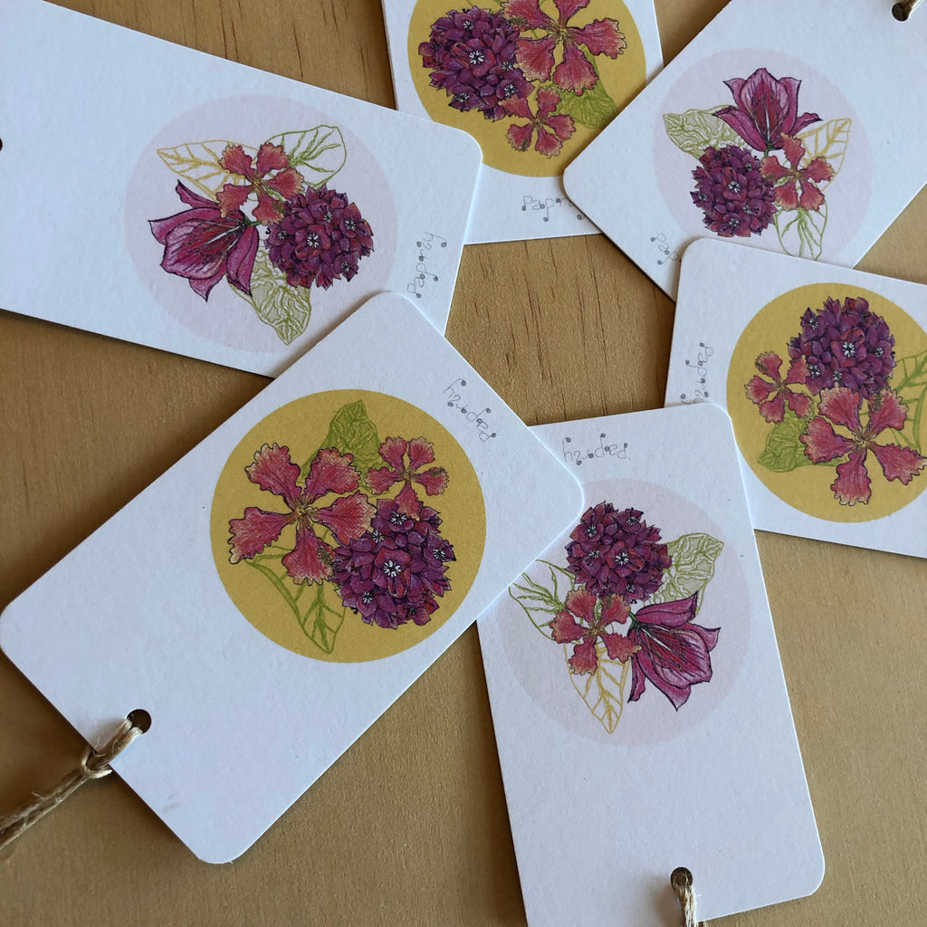 Tropical Bougainvillea 6 Gift Tags