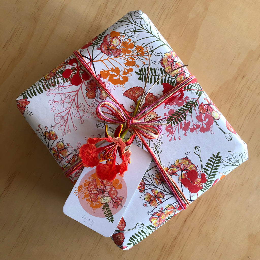 Christmas Poinciana Gift Wrapping Paper
