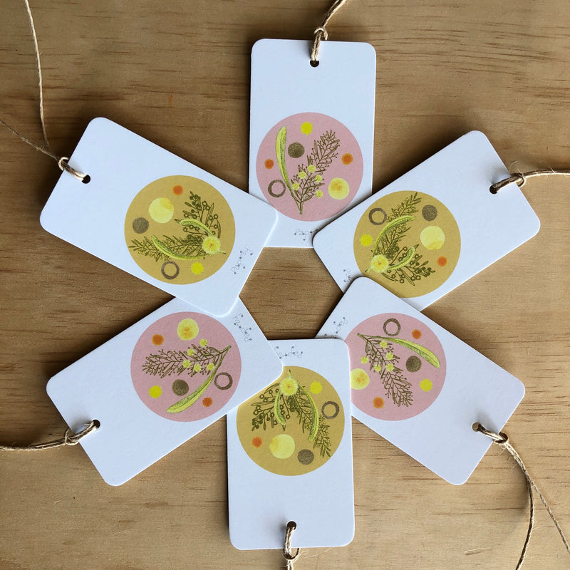 Bush Wattle 6 Gift Tags