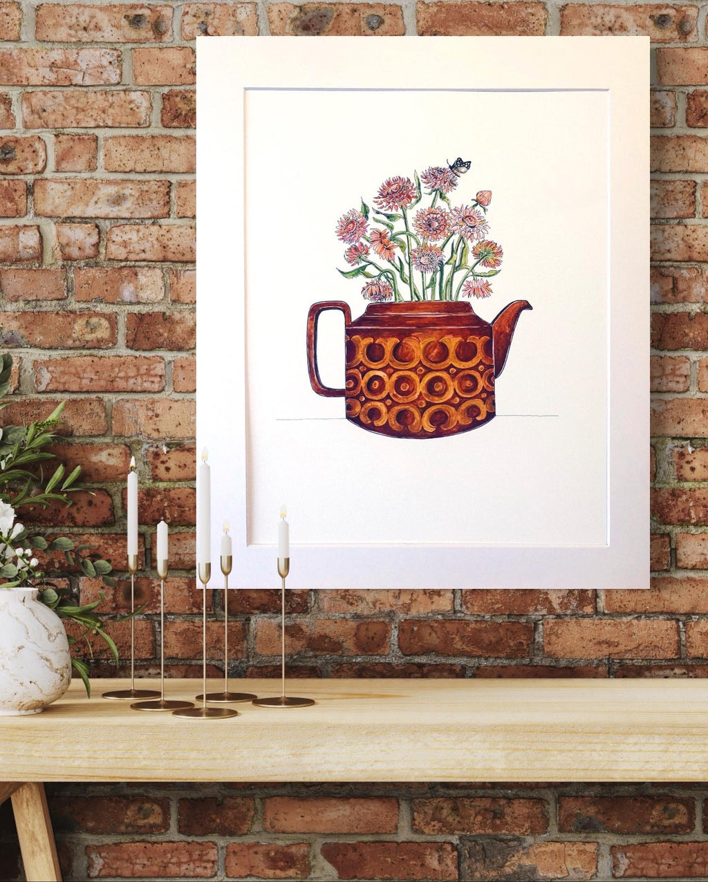 Daisy Teapot Print