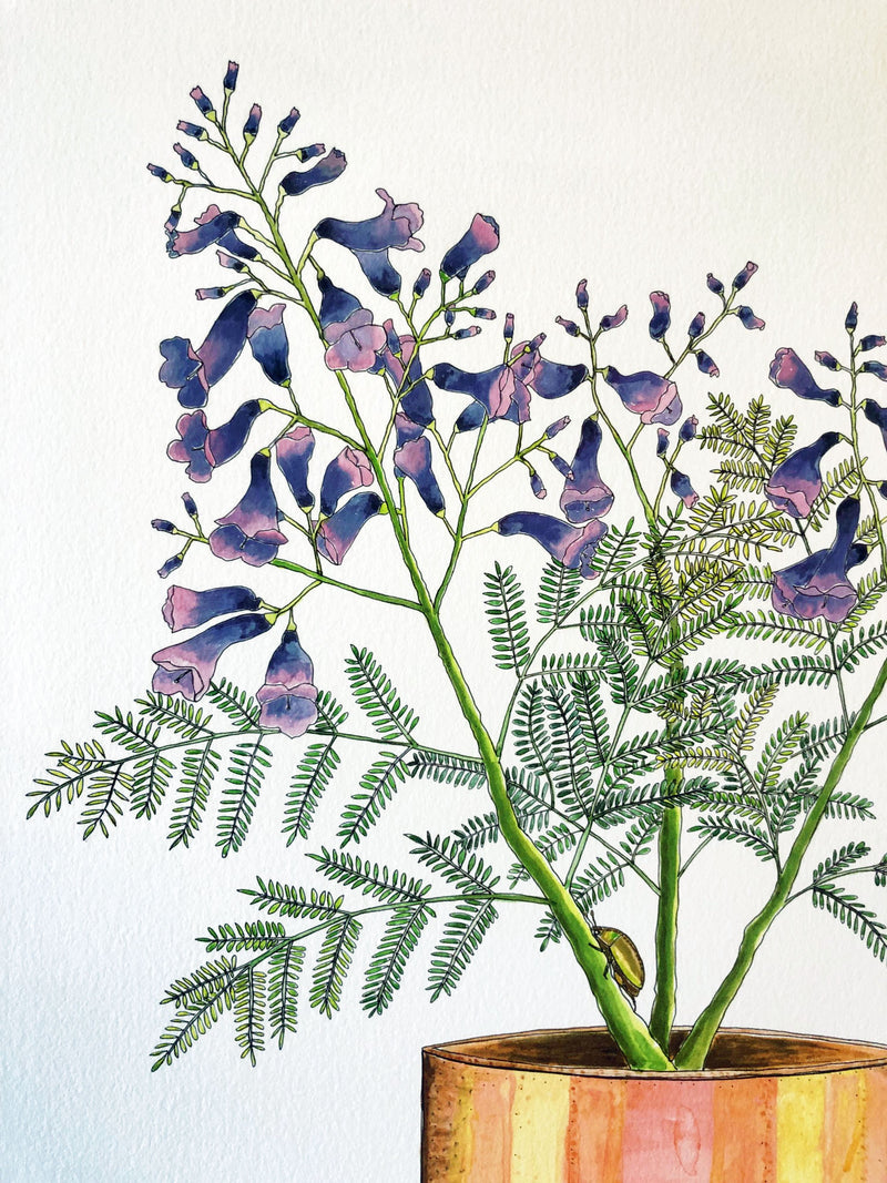 Jacaranda Jar Art Print