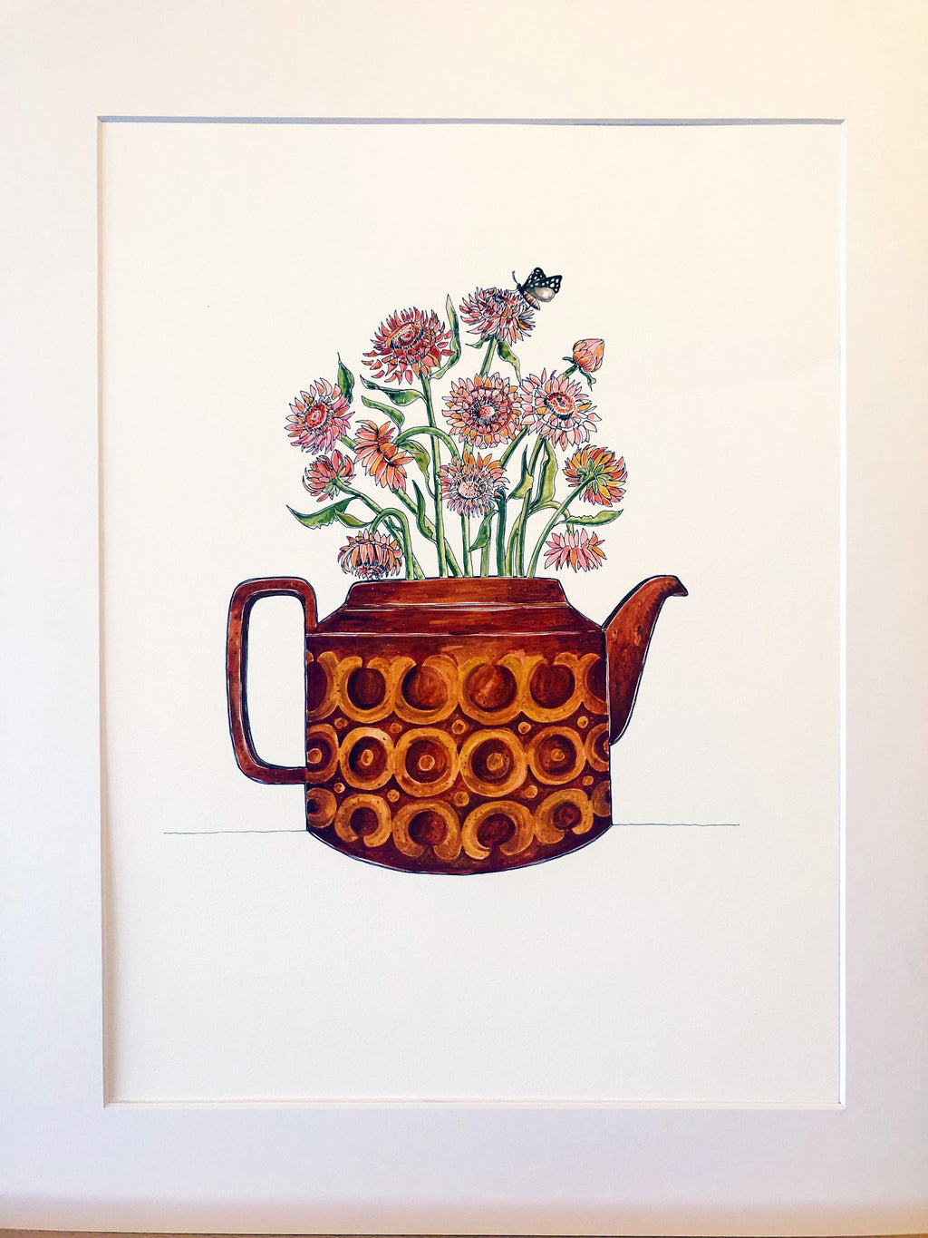 Daisy Teapot Print