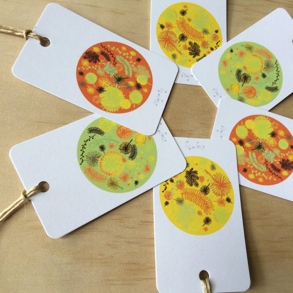 Wattle 6 Gift Tags
